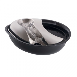 *STAINLESS STEEL/PLASTIC FOUNTAIN RAINDROP STYLE - BLACK 60OZ (1.8 L)