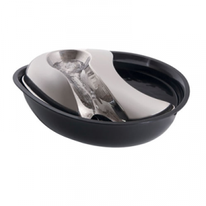 STAINLESS STEEL/PLASTIC FOUNTAIN RAINDROP STYLE - BLACK 60OZ (1.8 L)