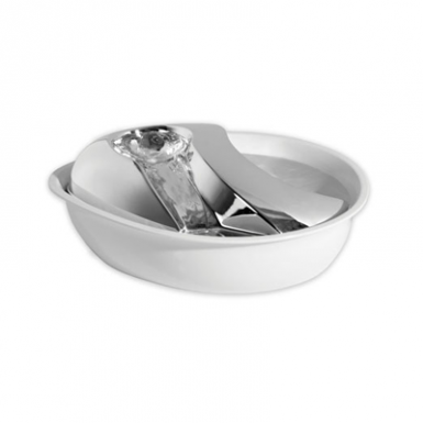 STAINLESS STEEL/PLASTIC FOUNTAIN RAINDROP STYLE - WHITE 60OZ (1.8 L)