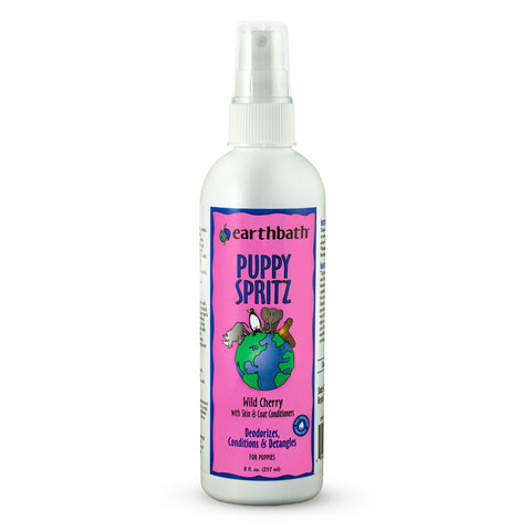*earthbath® Puppy Spritz, Wild Cherry with Skin & Coat Conditioners, Made in USA, 8 oz pump spray