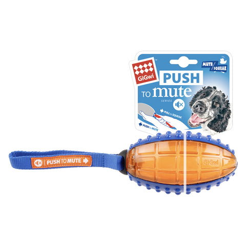 Push to Mute Rugby Ball Solid Blue/Orange