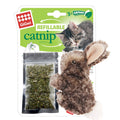 Refillable Catnip (Rabbit) with 3 catnip teabags in ziplock bag