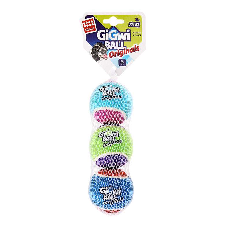 Tennis Ball 3pcs with Different Colour in 1 pack (Medium) - Gigwi