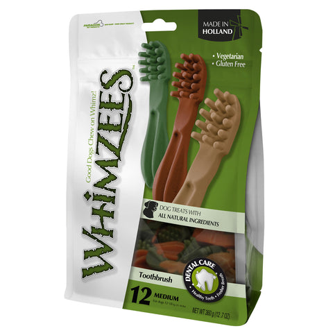 *Toothbrush Star Medium Mix Brown / Green / Orange (12pcs)