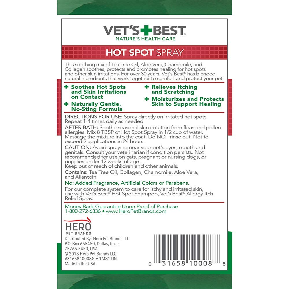 Vet’s Best Dog Hot Spot Itch Relief Spray