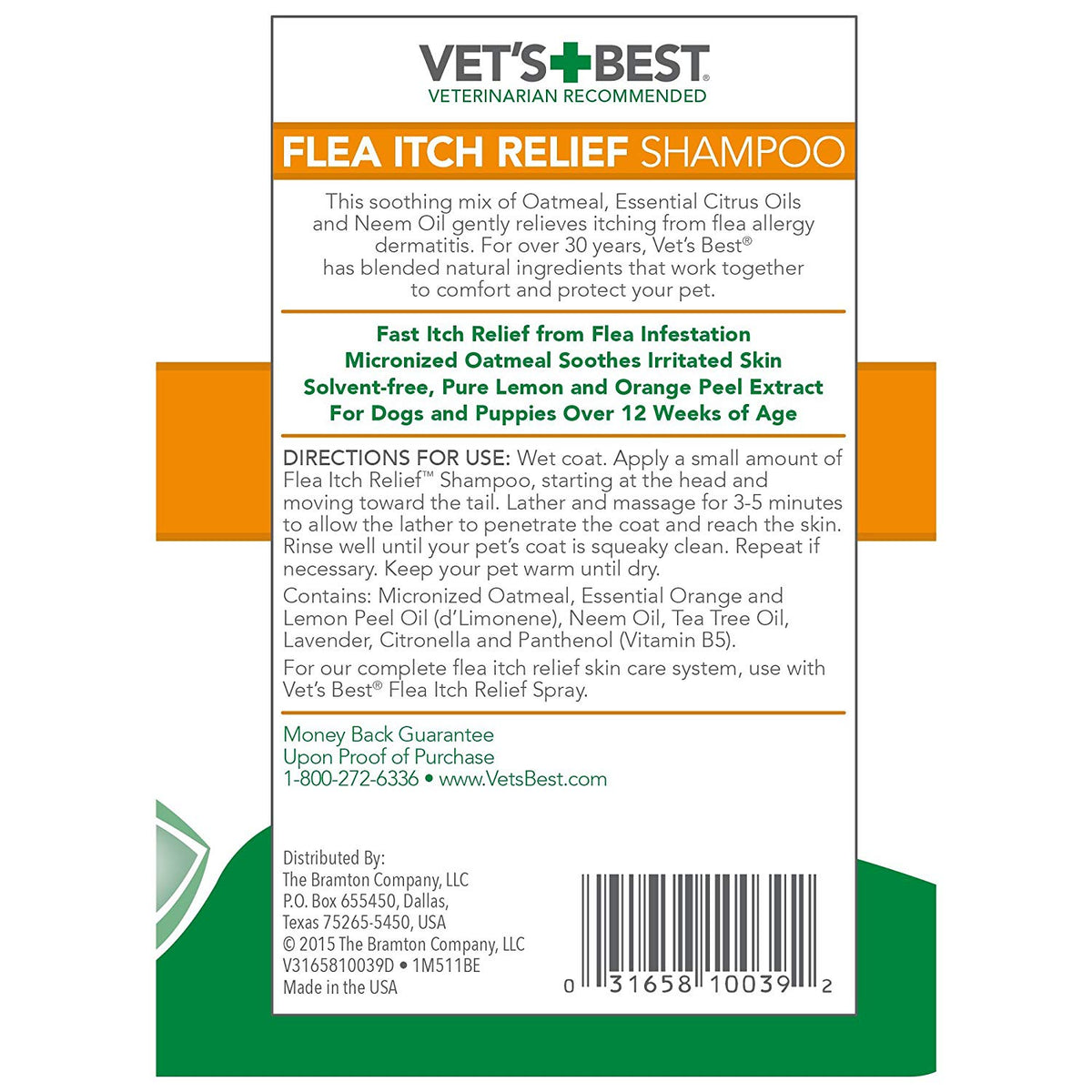 Vet’s Best Flea Itch Relief Shampoo 16oz Pet Boutique & Spa