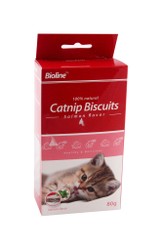 *Bioline Catnip Biscuits 80g - Salmon Flavour