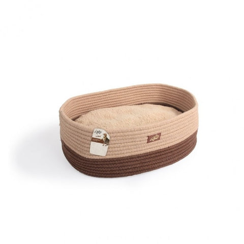 OVAL ROPE CAT BED- TAN (4611997728821)