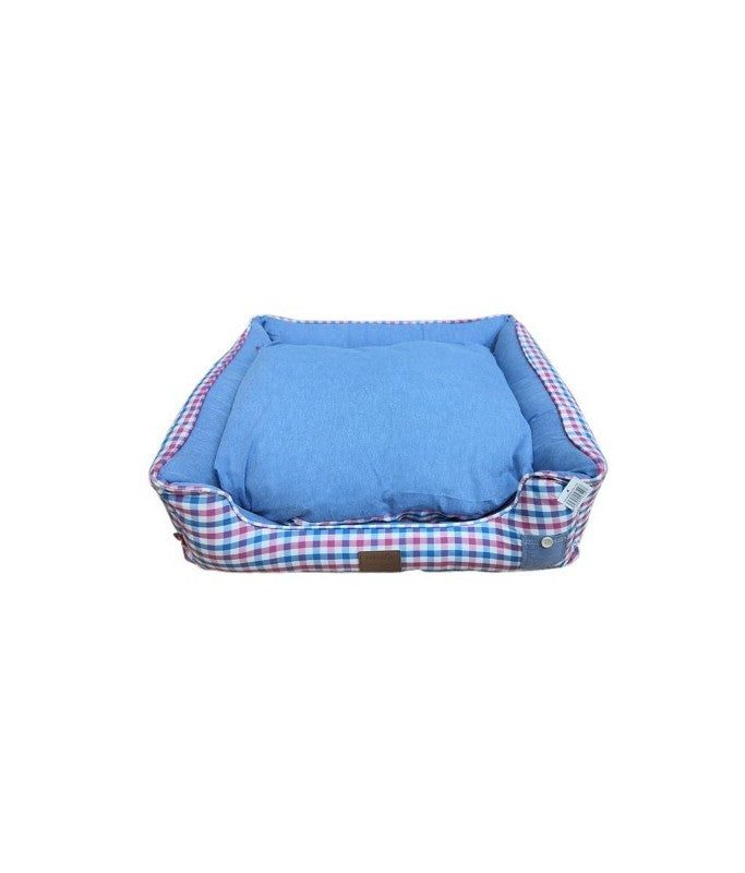 Catry Pet Cushion - Mixed Colour Check Design - Small