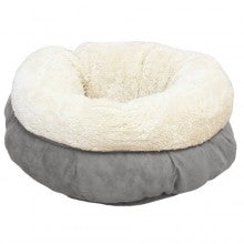 LAMBSWOOL DONUT CAT BED - GREY