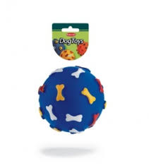 PADOVAN DOG TOY BONE BALL BLUE