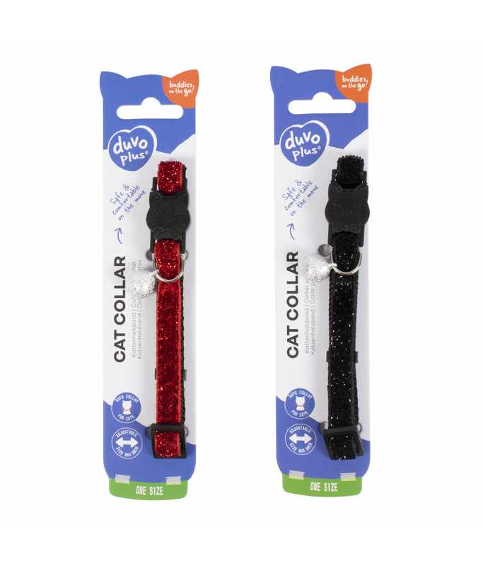 Duvo+ Cat Collar Glitter 2 Nylon Mixed Colors 20-30cm / 10Mm