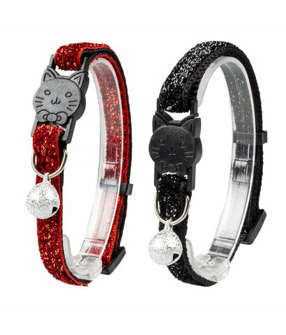 *Duvo+ Cat Collar Glitter 2 Nylon Mixed Colors 20-30cm / 10Mm
