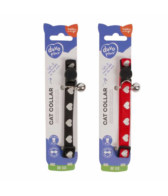 *Duvo+ Cat Collar Hearts Reflective Mixed Colors 20-30cm / 10Mm