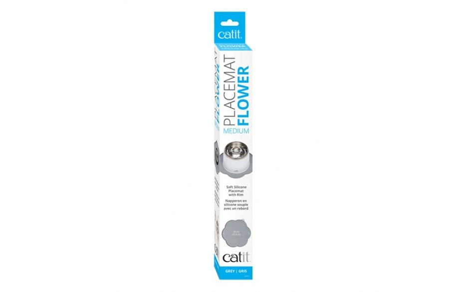 CAT IT FLOWER PLACEMAT GREY - MEDIUM (4611964534837)