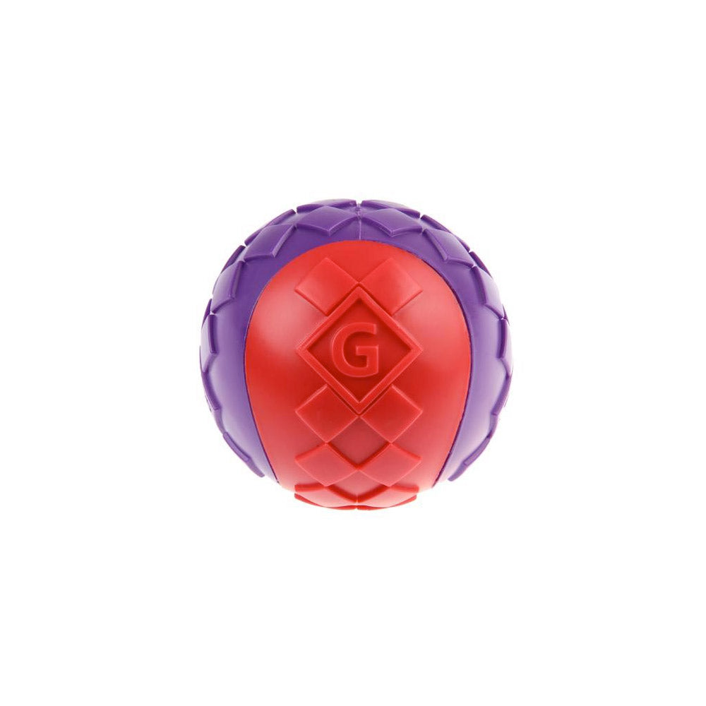 GiGwi Ball Red/Purple Squeaker Solid - MEDIUM