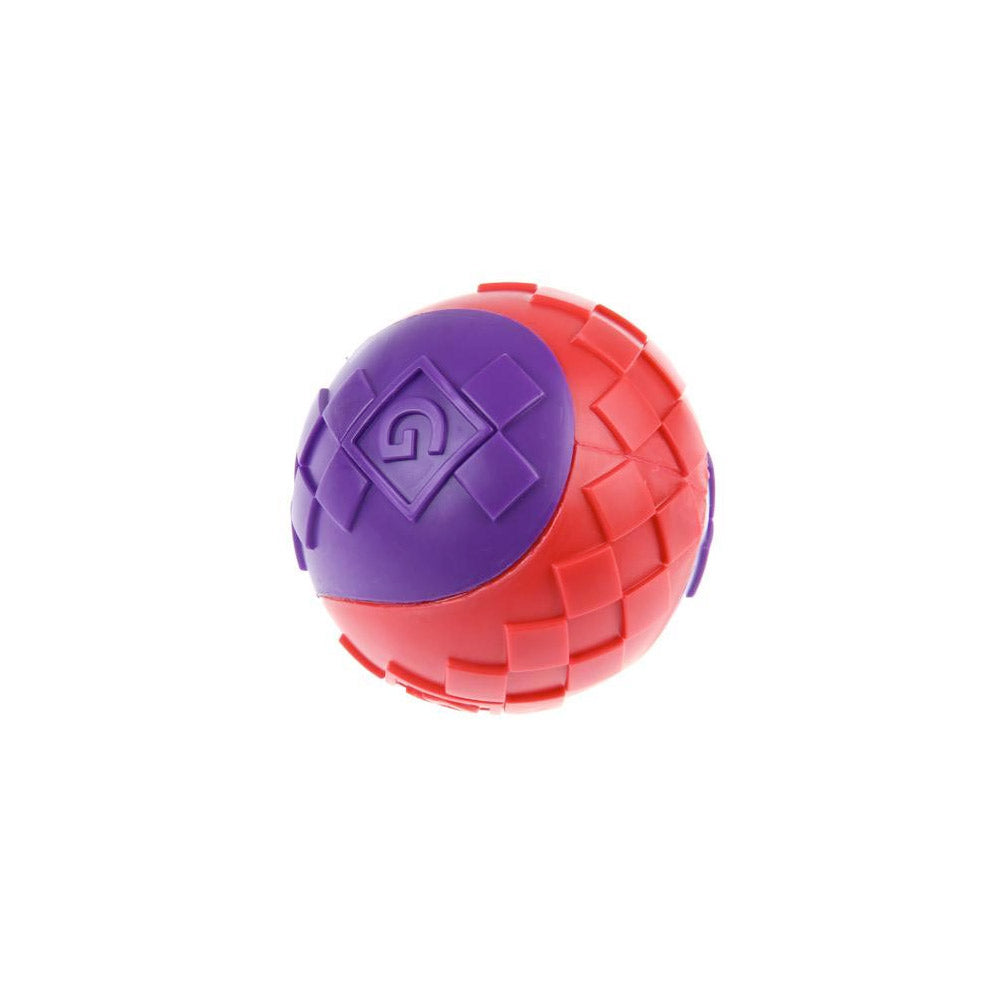 GiGwi Ball Red/Purple Squeaker Solid - SMALL
