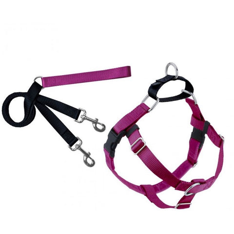 FREEDOM NO-PULL HARNESS AND LEASH - RASPBERRY / XS 5/8"