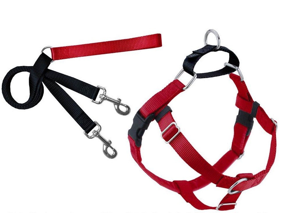 FREEDOM NO-PULL HARNESS AND LEASH - RED / 5/8"