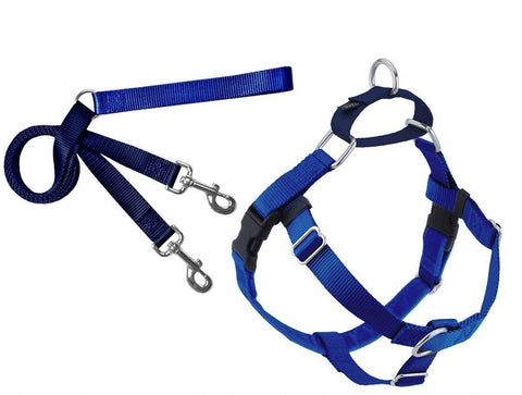 FREEDOM NO-PULL HARNESS AND LEASH - ROYAL BLUE / 1"