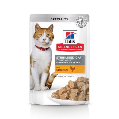 Science Plan Sterilised Cat Young Adult Cat Wet Food With Chicken Pouch (4631634935861)