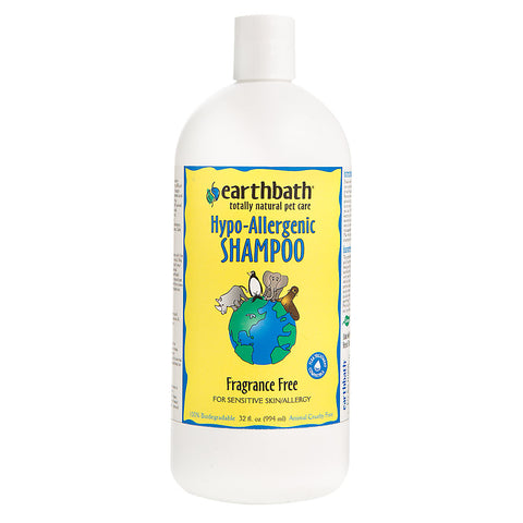 earthbath® Hypo-Allergenic Shampoo, Fragrance Free, For Sensitive Skin, 32oz