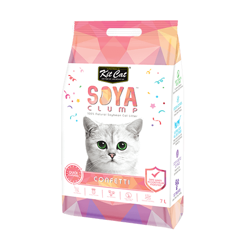Kit Cat Soya Clump Soybean Litter – Confetti 7L (4601199919157)