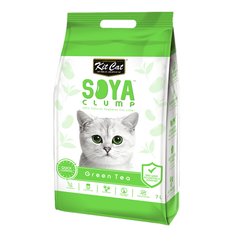 Kit Cat Soya Clump Soybean Litter – Green Tea 7L (4601200443445)