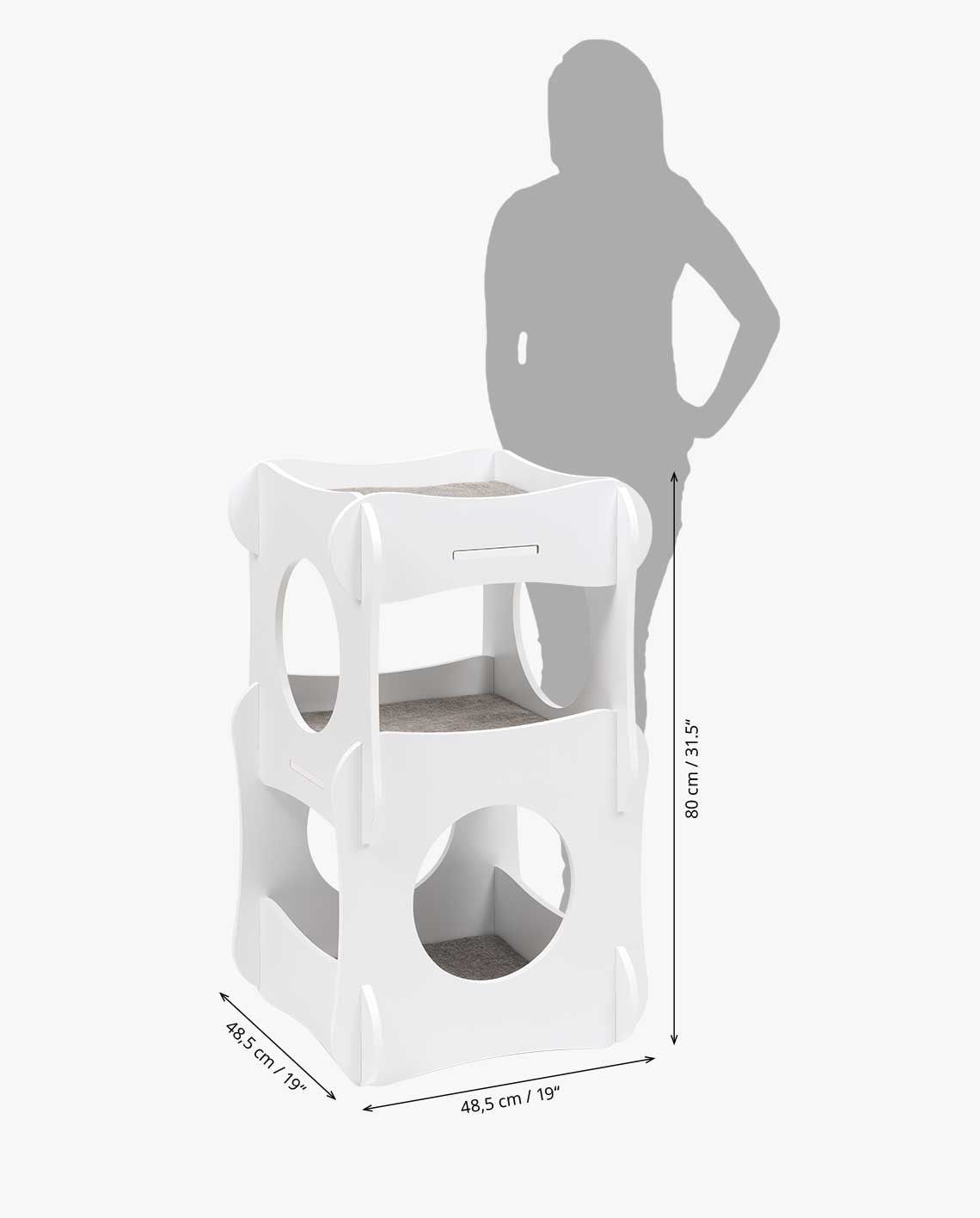 PREMIUM CAT FURNITURE CONDO - WHITE (4605520871477)