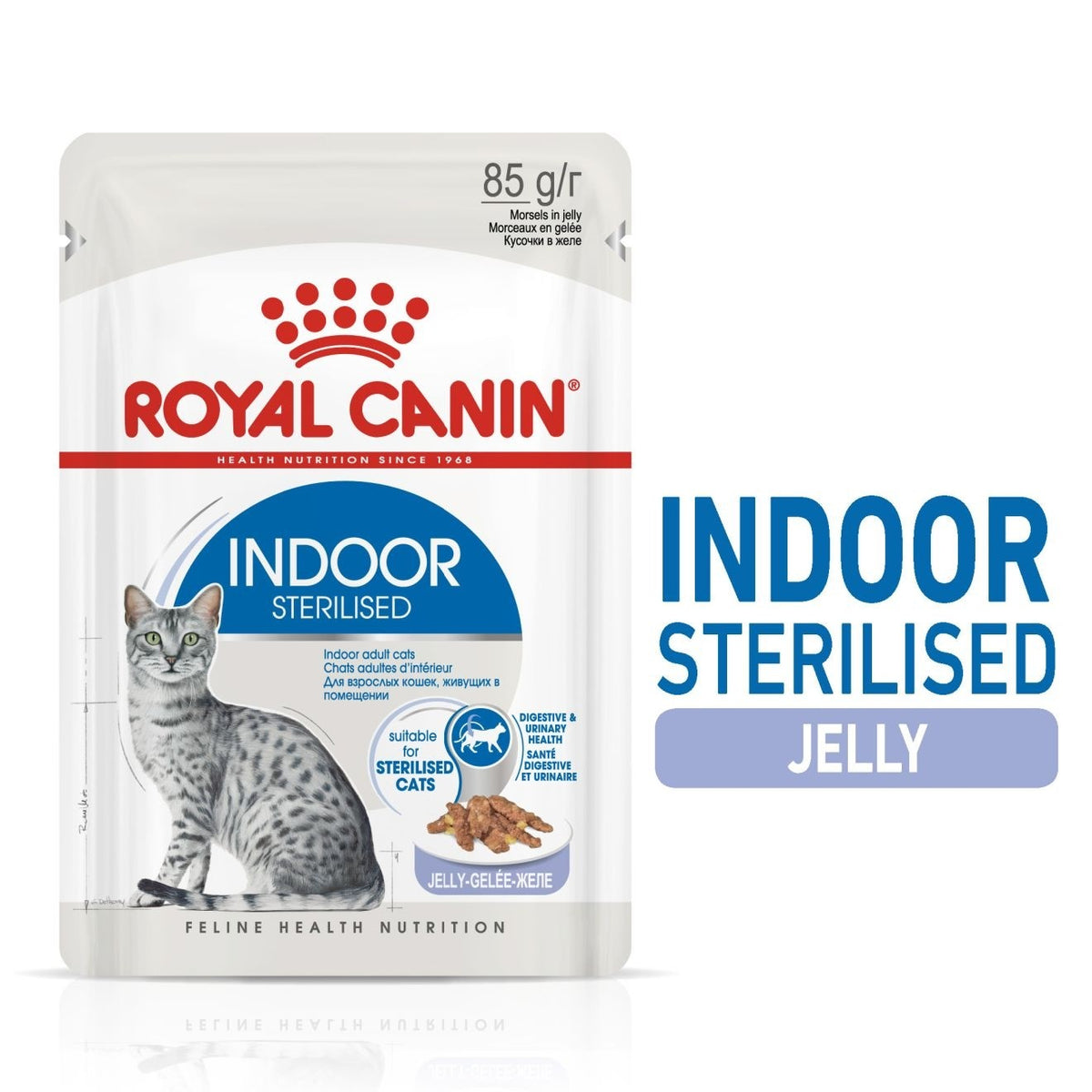 *FELINE HEALTH NUTRITION INDOOR JELLY (WET FOOD) - 12 POUCHES