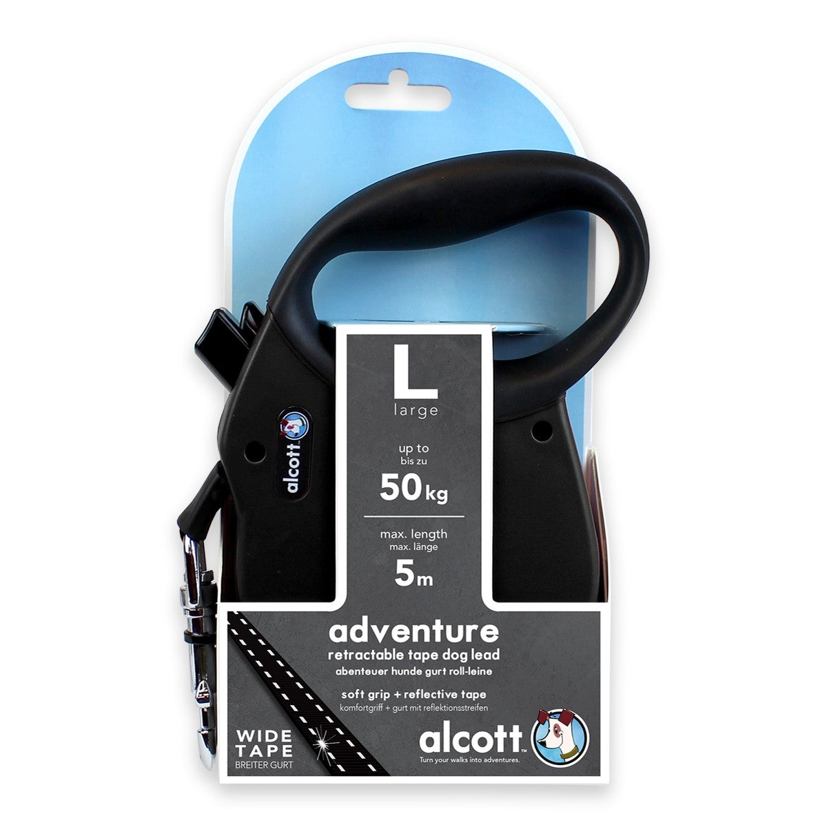 *ADVENTURE RETRACTABLE LEASH- BLACK
