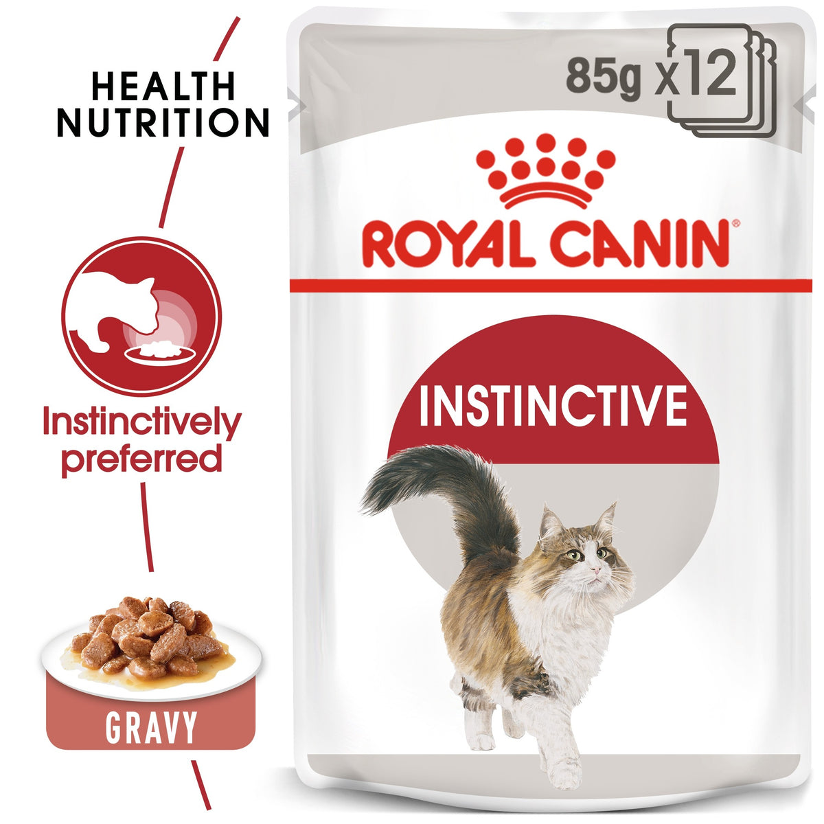 FELINE HEALTH NUTRITION INSTINCTIVE ADULT CATS GRAVY (WET FOOD - POUCHES) (4599631478837)