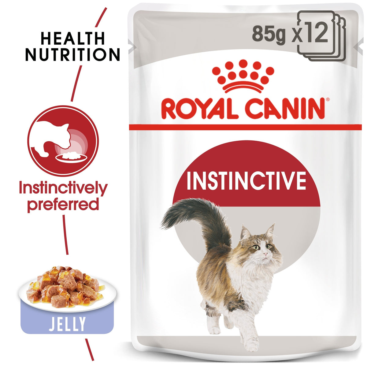 FELINE HEALTH NUTRITION INSTINCTIVE ADULT CATS JELLY (WET FOOD) - 12 POUCHES