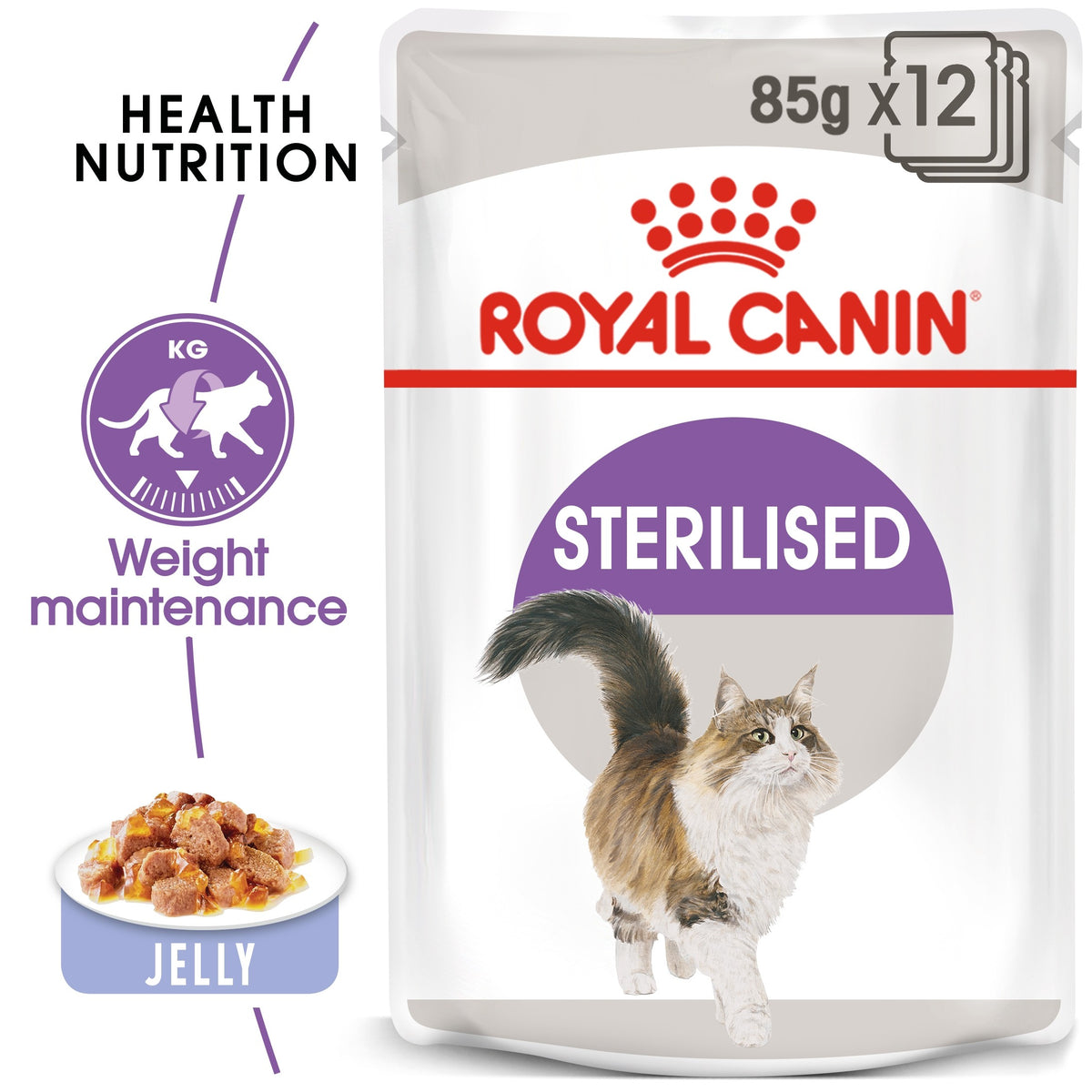 FELINE HEALTH NUTRITION STERILISED JELLY (WET FOOD - POUCHES) (4599714218037)