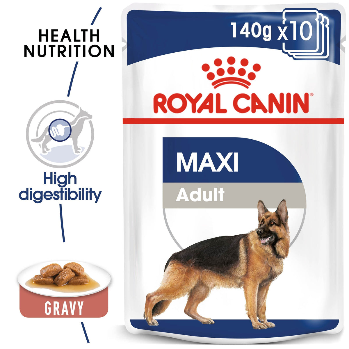 SIZE HEALTH NUTRITION MAXI ADULT (WET FOOD - POUCHES) (4598407790645)