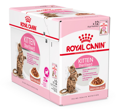 FELINE HEALTH NUTRITION KITTEN STERILISED GRAVY (WET FOOD) - 12 POUCHES