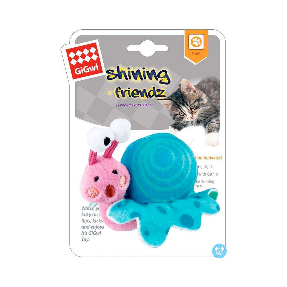 Shining Friends Snail with activated LED light & Catnip inside