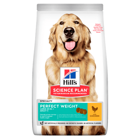 Science Plan Perfect Weight Large Breed Adult Dog Food With Chicken (12kg)