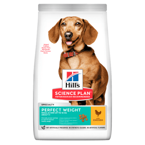 Science Plan Perfect Weight Small & Mini Adult Dog Food With Chicken (1.5kg) (4595877543989)