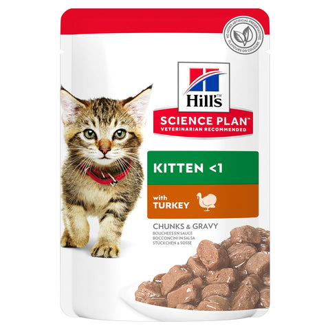 Hill’s Science Plan Tender Chunks In Gravy Kitten Turkey Pouches - Pouch