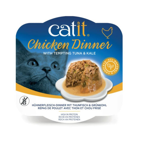 CATIT CHICKEN DINNER, TUNA & KALE 80 G