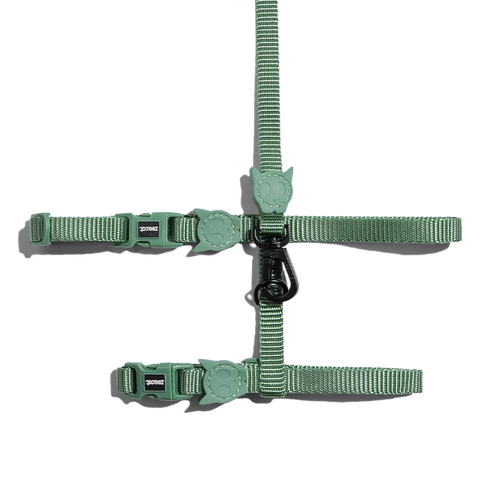*Zee.Cat Army Green Harness & Leash Set