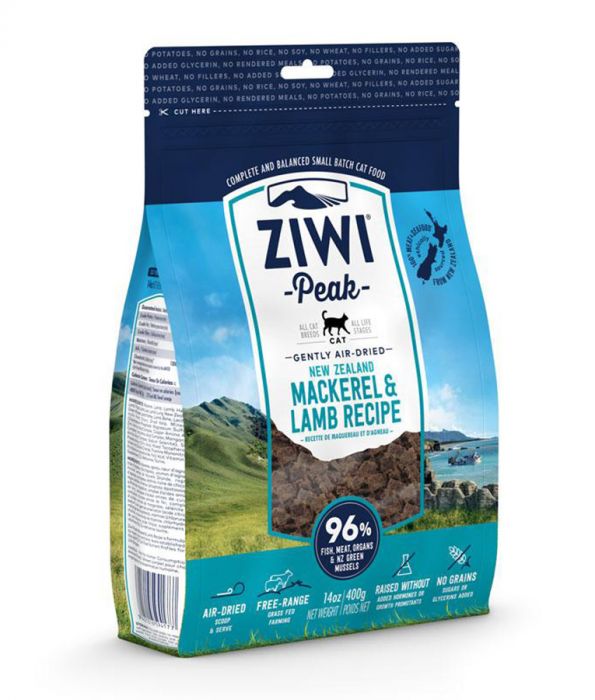 ZiwiPeak Air Dried Mackerel & Lamb Recipe Cat Food (1 Kg) (4595907821621)